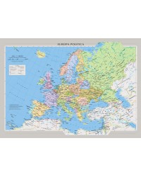 Carta Murale Europa Fisica+Politica Manifattura Del Tigullio